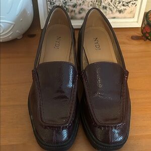 Burgundy Patent Leather Loafers